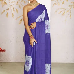 Anouk Floral Pure Cotton Saree image 5