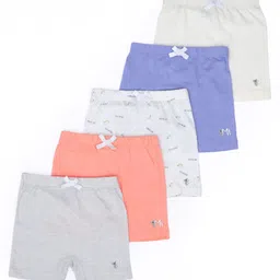 Mi Arcus Pack Of 5 Solid & Rainbow Printed Shorts - Multi Colour image 1