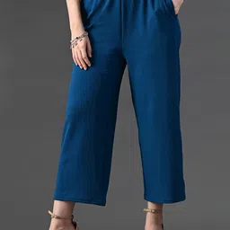 The Roadster Lifestyle Co. Women Ribbed Straight Fit Trousers-image-113