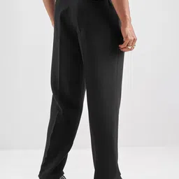 HIGHLANDER Men Relaxed Fit Mid-Rise Formal Trousers image 5