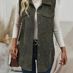 StyleCast x Revolte Spread Collar Single-Breasted Overcoat-picture-13