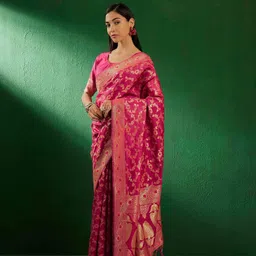 DEVATITHI Woven Design Zari Banarasi Saree-image-47
