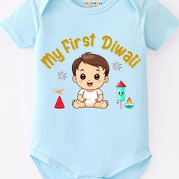 BLUSHES Infants Diwali Printed Pure Cotton Bodysuit-picture-16