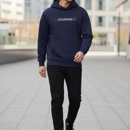 Moda Rapido Men Printed Hooded Sweatshirt image 2