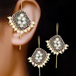 VIVASTRI Geometric Drop Earrings image 3