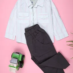 V-Mart Infants Striped Shirt With Trouser-image-53