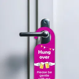 THE QUIRKY HOME Pink & White Hung Over Please Be Gentle With Me Door Hanger-picture-18