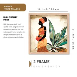 WALLLANE Set of 2 Abstract Wood Wall Art image 2