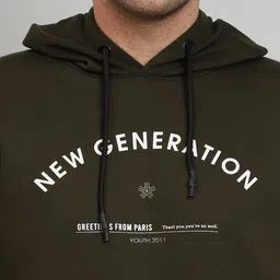 OAKWYN Men Printed Hooded Sweatshirt image 4