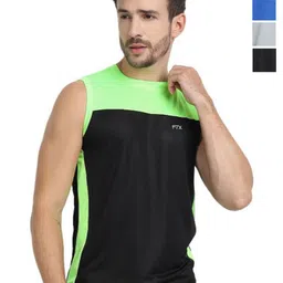 FTX Pack Of 4 Colourblocked Round Neck Sleeveless T-shirts-picture-15