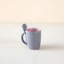 FREEDOM TREE Color Pop Grey And Purple 1 Piece Solid Ceramic Matte Mugs 310 ML-picture-24