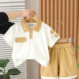 INCLUD Boys Polo Collar Short Sleeves T-shirt With Shorts-picture-52