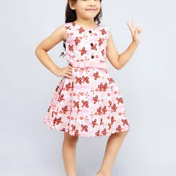 PINK MERMAID Print A-Line Dress image 3