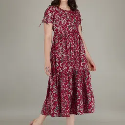 SupBir Women Printed Maternity Anarkali Kurta image 4