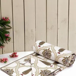 Anadhika Brown Floral AC Room Single Bed Dohar-picture-24