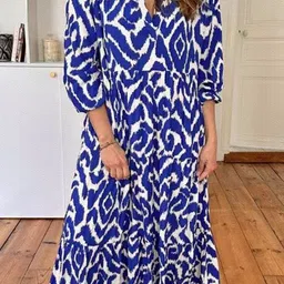 Routes by All About You Print Kaftan Midi Dress image 4