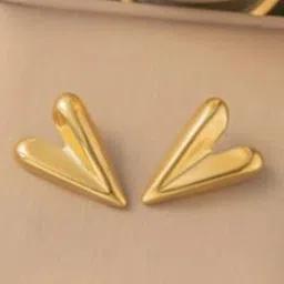 Neze Stainless Steel Heart Shaped Studs image 2