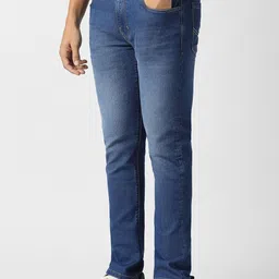 VAN HEUSEN DENIM LABS Men Regular Fit Mid-Rise Light Fade Jeans image 3