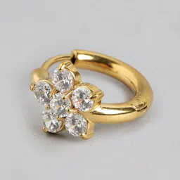Carlton London Floral Hoop Earrings image 3