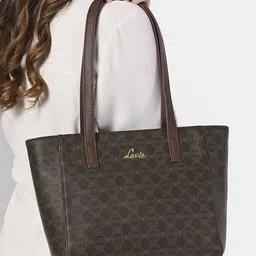 Lavie Printed Structured Tote Bag with Cut Work-picture-28