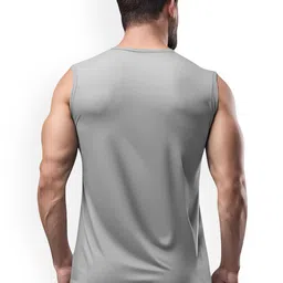 3Colors Printed Gym Vest VEST-CCUT-3CHEST-GREY_M image 2