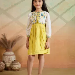 TINY TWILLS Floral Embroidered Puff Sleeve Fit & Flare Dress-picture-13