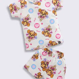YK X Minute Mirth Infants Girls Paw Patrol Printed Pure Cotton Top with Shorts image 5