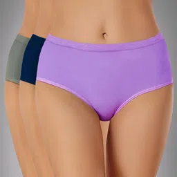 Heelium Pack Of 3 Seamless Hipster Briefs P3-W-Brief-LAVNBDG-XXL image 3