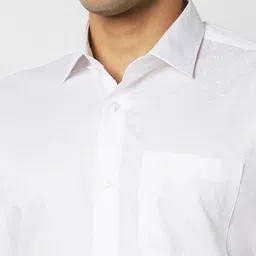 Van Heusen Men Regular Fit Spread Collar Textured Cotton Formal Shirt image 5