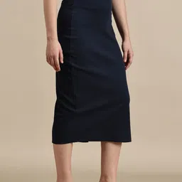 Ecolore Women Cotton Pencil Midi Skirt image 4