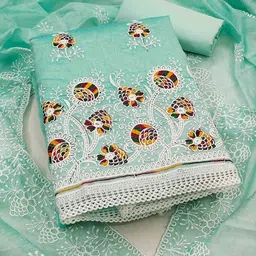 KALINI Floral Embroidered Unstitched Dress Material-picture-38