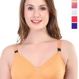 Liigne Pack Of 5 Full Coverage Solid Maternity Bra-picture-32
