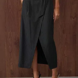 Trendyol Women Striped Straight Midi Skirt-image-20