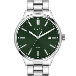 Timex Men Brass Dial & Stainless Steel Bracelet Style Straps Analogue Watch TWEG18432-picture-1