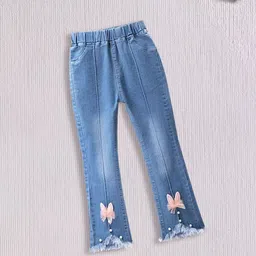 FOREVER FRIDAY Girls Embellished Regular Fit Mid-Rise Stretchable Light Fade Jeans-picture-16