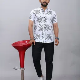 FABRIPPLE Men Classic Opaque Printed Casual Shirt-picture-16