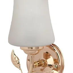 1ST TIME White & Gold-Toned Metal Traditional Frustum Shaped Wall Lamp-picture-20