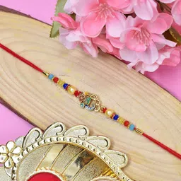 MEIRA JEWELLERY 3-Pcs Rakhi With Roli Chawal & Greeting Card-picture-47