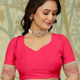 MORDEN MUSE Woven Design Zari Silk Blend Banarasi Saree image 3