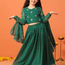 FASHION DREAM Girls Printed Ready to Wear Lehenga & Blouse With Dupatta-picture-42