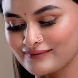 GIVA Rose Gold-Plated Zircon Stud Nosepin image 2