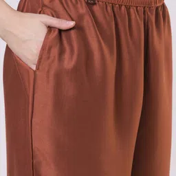 GoSriKi Floral Embroidered Zari Work Straight Kurta With Trousers And Dupatta image 5