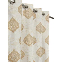 GEET CREATIONS Gold-Toned Set of 2 Ethnic Motifs Sheer Door Curtain-picture-24
