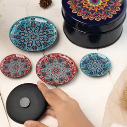 Ritualistic Set of 5 Turkish Art Fridge Magnet image 3