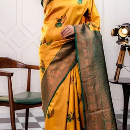 Shriyangan Woven Design Zari Pure Silk Kanjeevaram Saree image 5