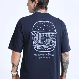 glitchez Men Graphic Printed Round Neck Cotton Oversized T-shirt-picture-26