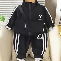 StyleCast x Revolte Boys Striped Pure Cotton Coat with Trousers Clothing Set-picture-19