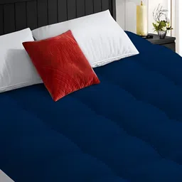 tundwal's Blue Cotton Water Resistant Mattress Protector-picture-12