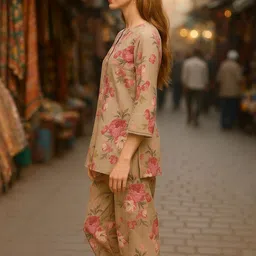 KALINI Women Printed Cotton Blend Kurta Sets image 3