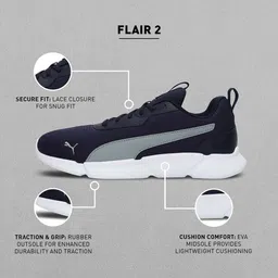 Puma Men Blue Textile Flair 2 Running Shoes image 4